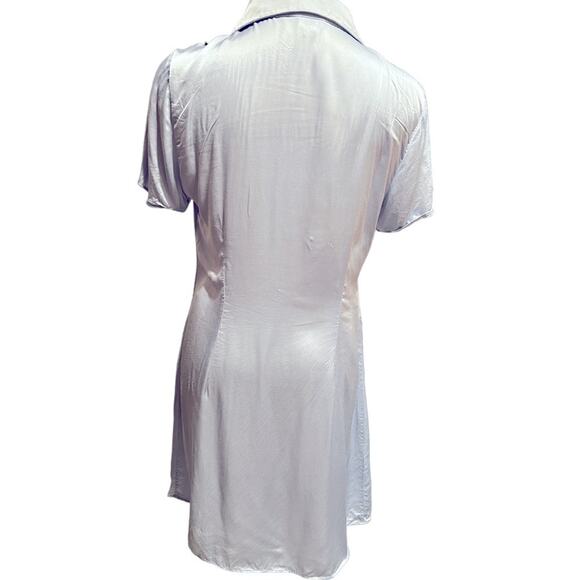 Song of Style Lily Mini Shirt Dress Blue : Keyhole on chest Size M - Picture 12 of 14